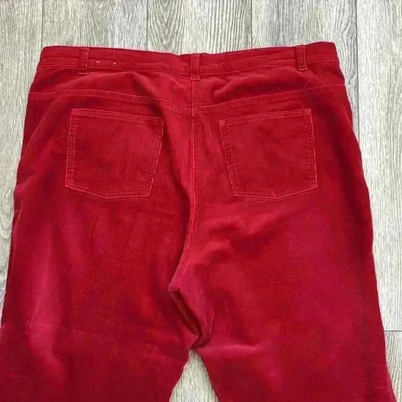 stretch women’s red corduroy pants - Picture 8 of 10